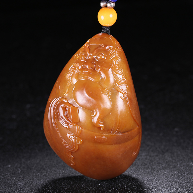 和田玉金包玉鐘馗掛墜，天驅(qū)邪鎮(zhèn)鬼平安康健