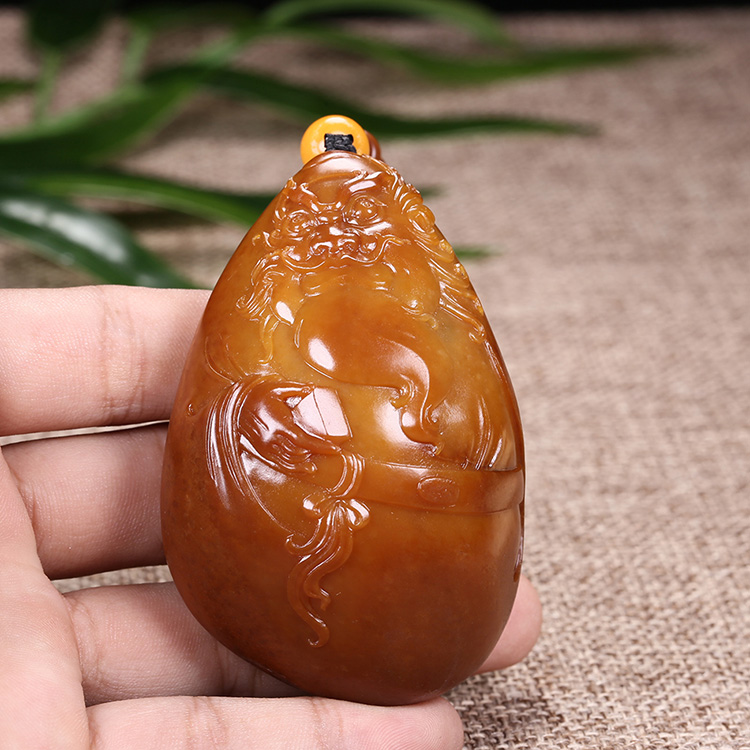 和田玉金包玉鐘馗掛墜，天驅(qū)邪鎮(zhèn)鬼平安康健