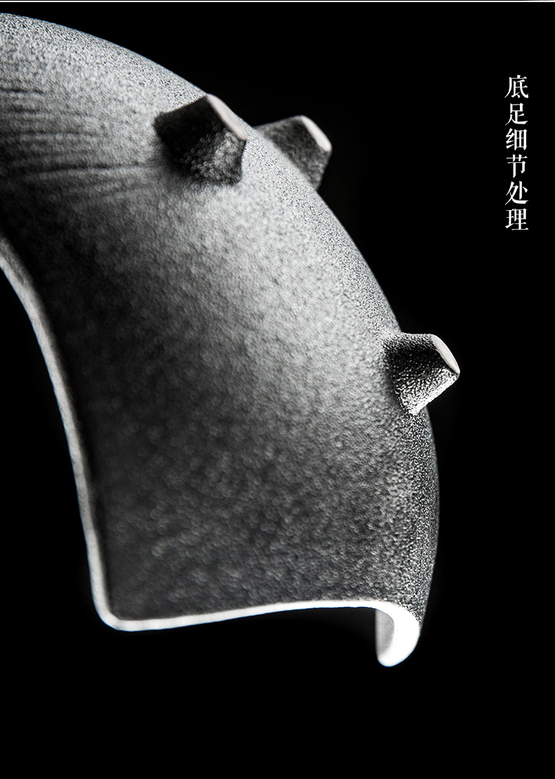 禪意粗陶茶道香爐，陶瓷檀香盤香薰爐。