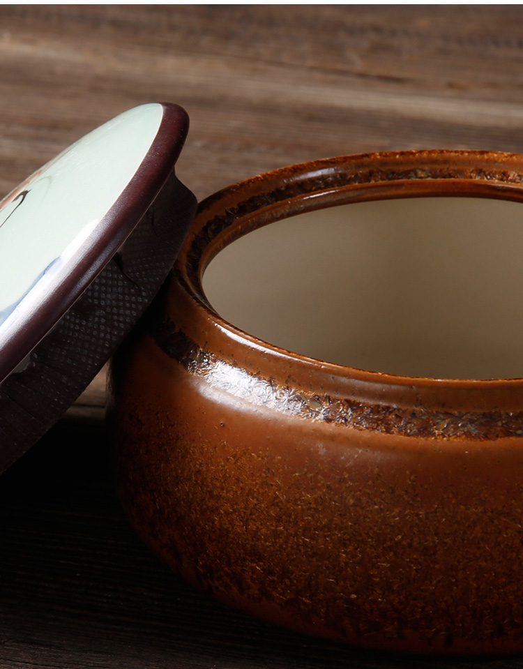 手繪陶瓷茶葉密封罐，龍泉青瓷禮盒裝普洱醒茶