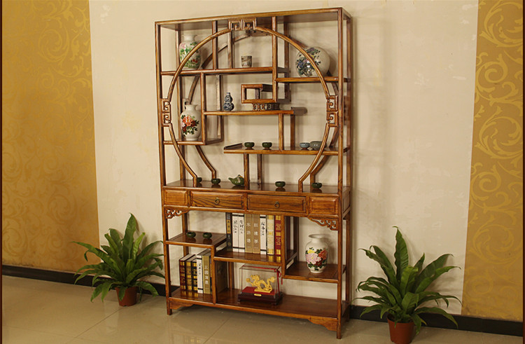 古典南榆木1.2米多寶閣博古架，成列架展示架古