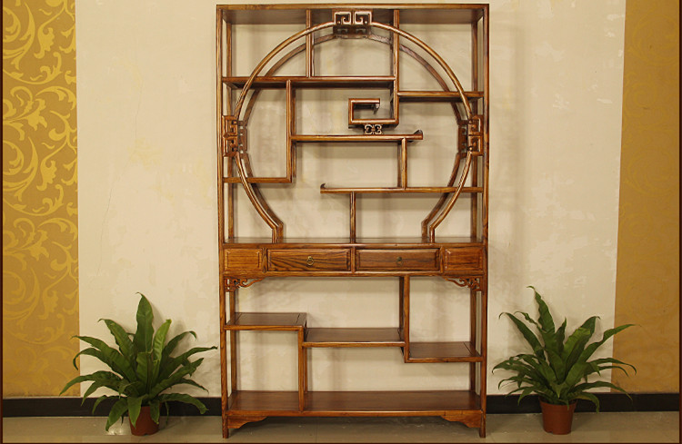 古典南榆木1.2米多寶閣博古架，成列架展示架古