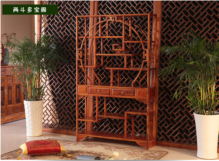 明清仿古實(shí)木博古架，多寶格成列架1.2米
