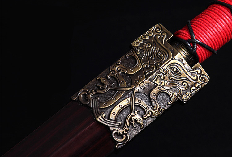 八面漢劍一體寬柄錳鋼刀劍 ，傳統(tǒng)霸氣古韻兵器