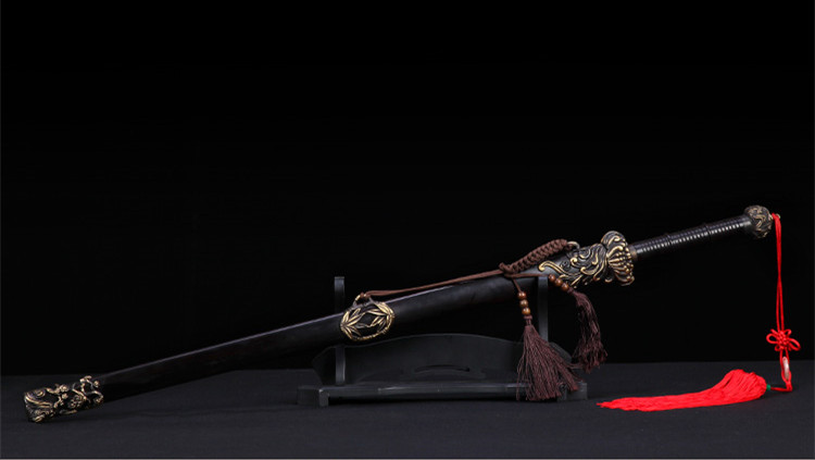 正宗寶劍銅裝乾隆佩劍，花紋鋼君子寶劍