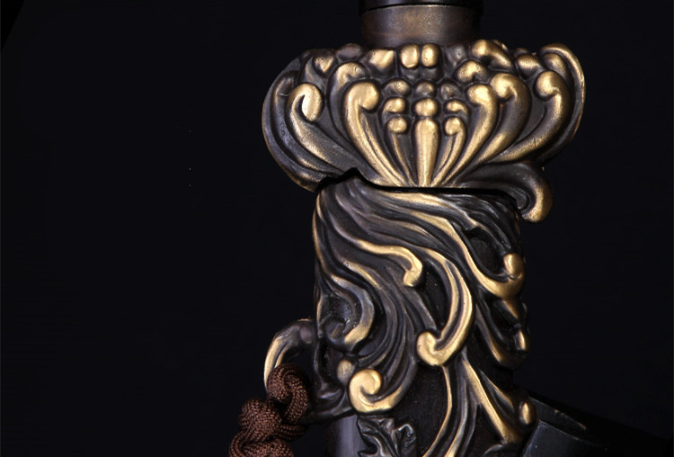 正宗寶劍銅裝乾隆佩劍，花紋鋼君子寶劍