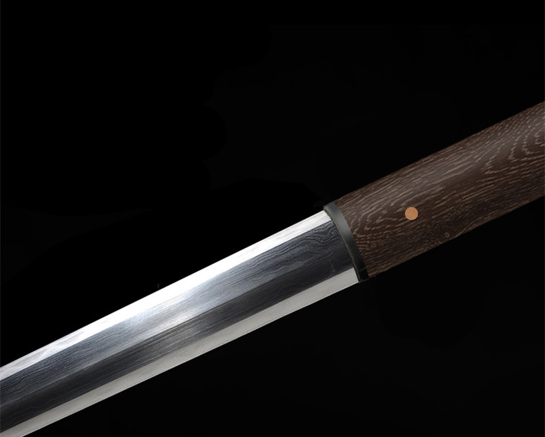 紫檀八面唐劍冷兵器，刀劍手工花紋鋼一體長(zhǎng)劍