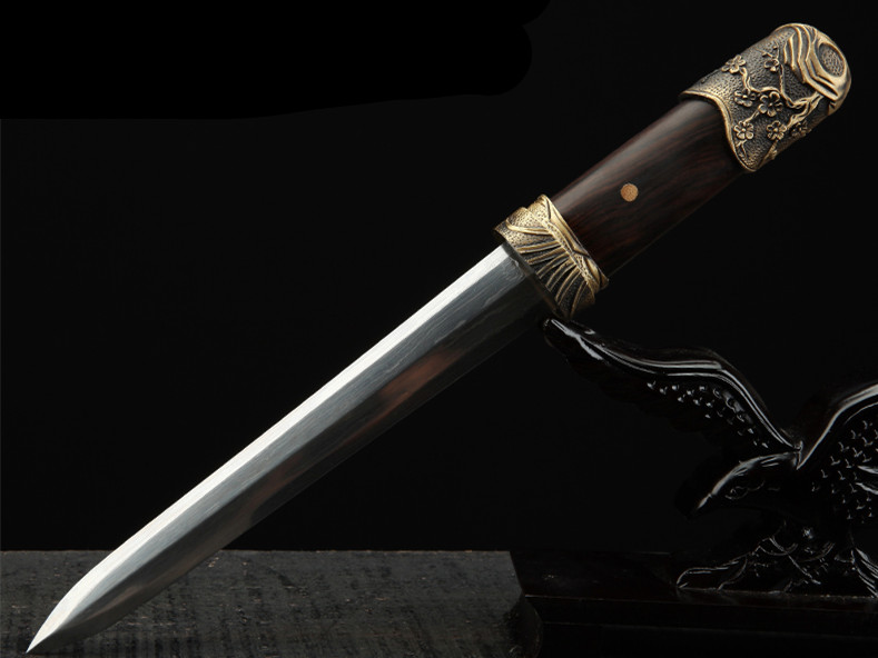 梅蘭竹菊八面四君子劍，中國(guó)傳統(tǒng)象征紋飾寶劍