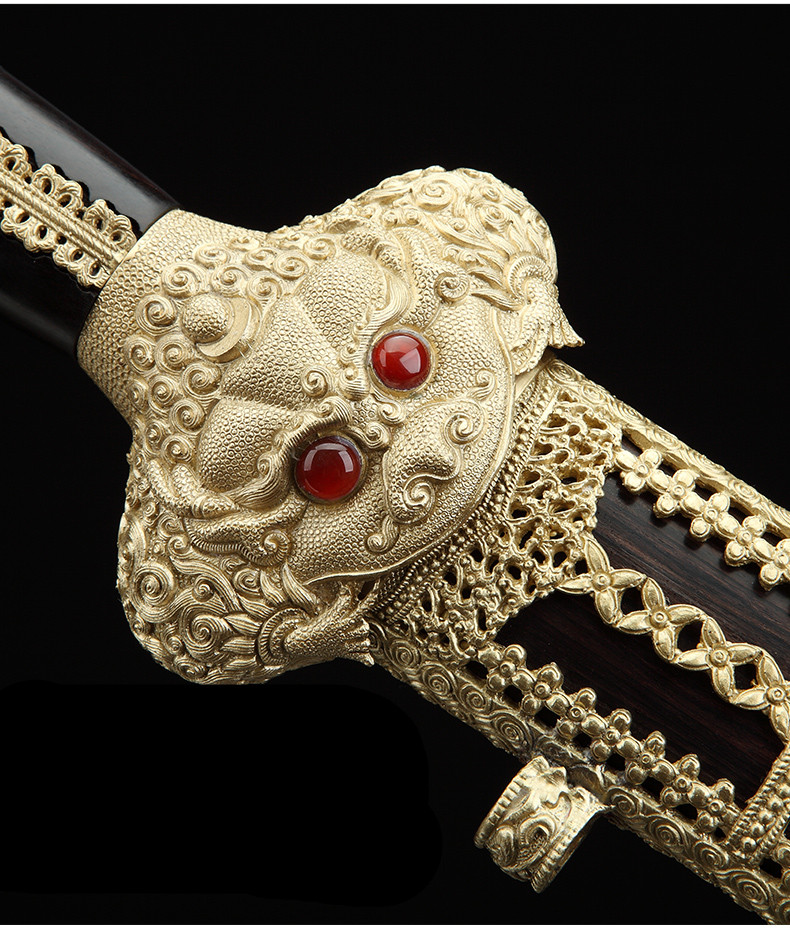 明朝御制大永樂(lè)劍，手工寶劍花紋鋼劍