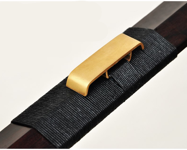 銅裝紫檀漢劍寶劍，工藝品花鋼紋一體刀