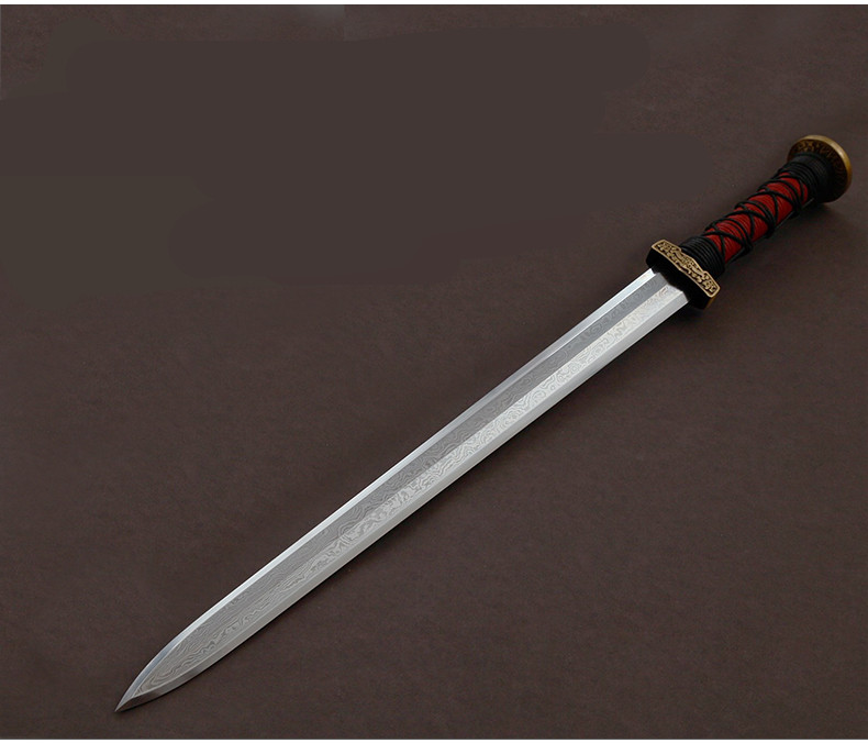 螭虎漢劍銅裝紫檀小劍，王權象征螭虎紋短劍兵