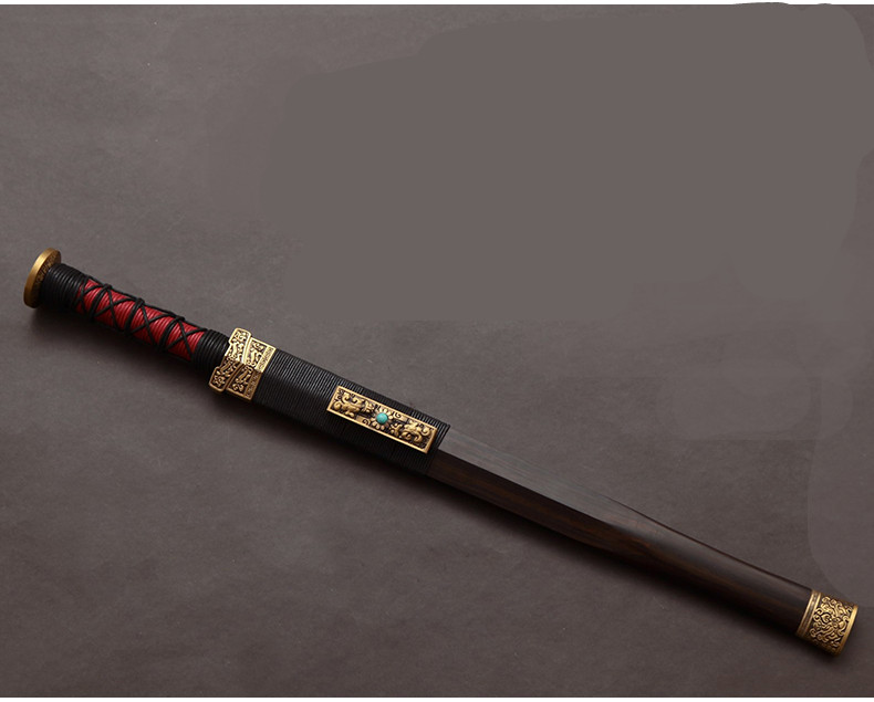 螭虎漢劍銅裝紫檀小劍，王權象征螭虎紋短劍兵