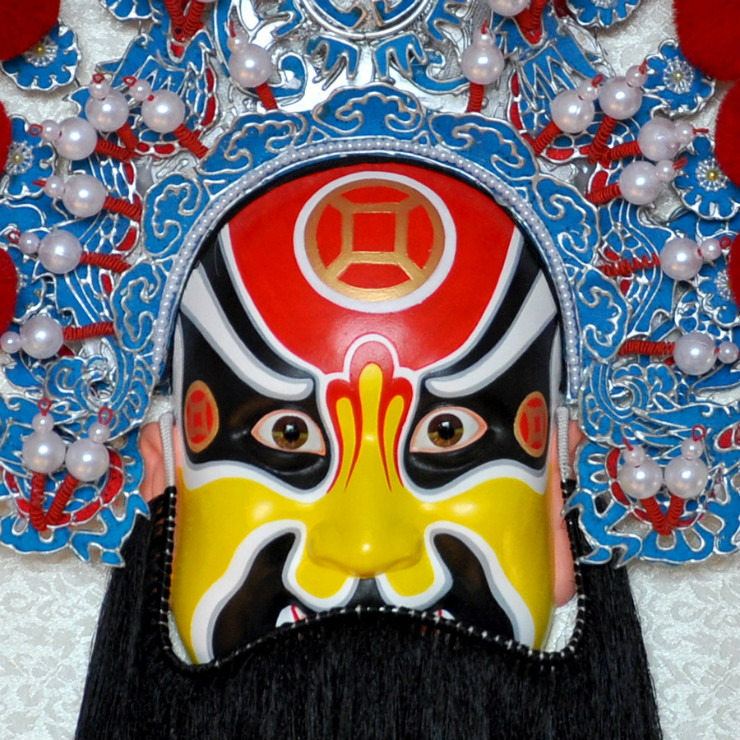 西路財(cái)神京劇臉譜掛件，匠心啟航閱讀特色工藝品