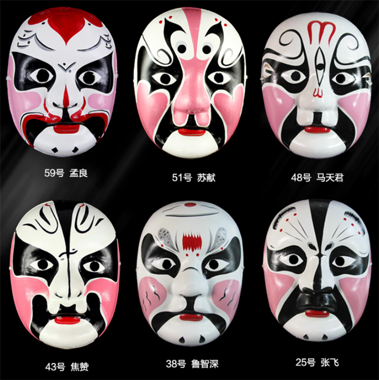 多彩京劇臉譜面具，中國京劇臉譜掛件