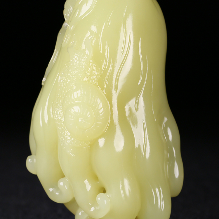 和田黃玉佛手瓜玉掛件，天然玉石項鏈玉把件