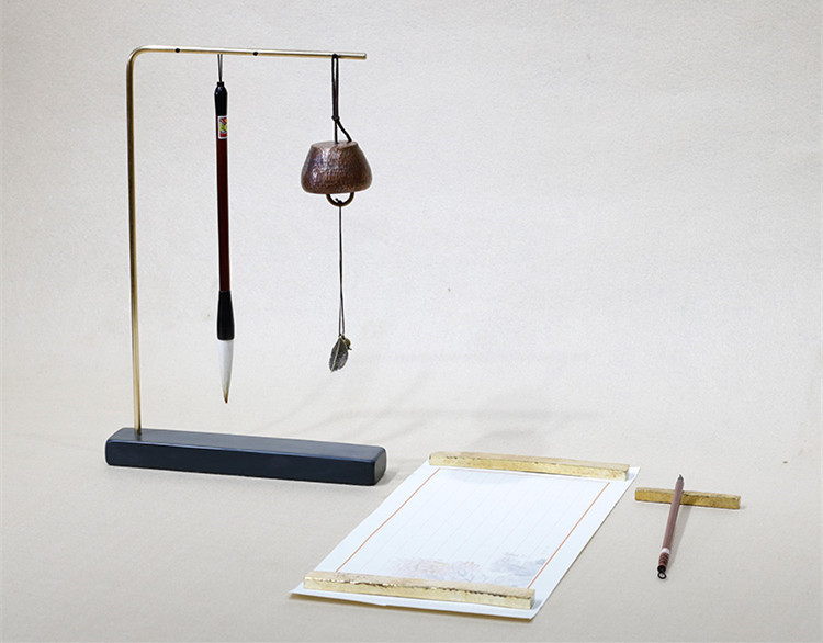 創(chuàng)意簡約毛筆筆掛筆架，中式書房文房精品