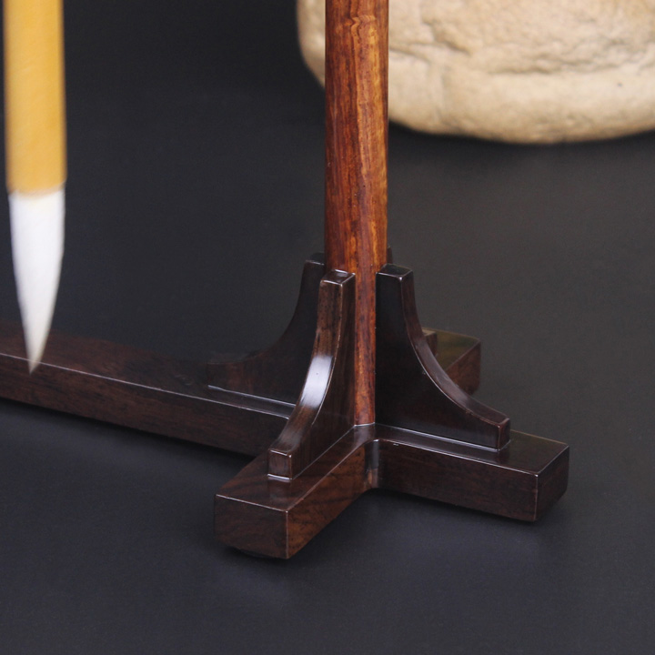 簡約花梨木筆掛筆架，實木書法用品