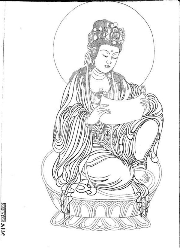 匠心啟航閱讀繪畫(huà)技巧白描觀音圖