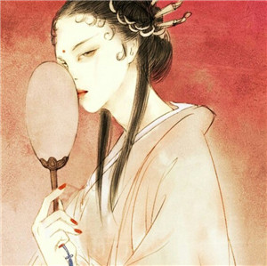 手繪風(fēng)格華貴古風(fēng)女子頭像，動(dòng)漫頭像女生頭像