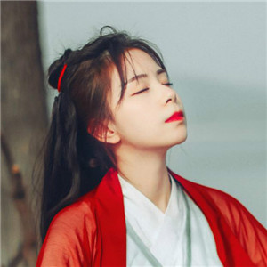 俠骨柔情女子古風頭像大全，紅衣似火灼人眼