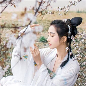 櫻花樹下古風女子頭像，真人古風頭像大全