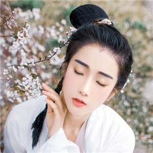 櫻花樹下古風女子頭像，真人古風頭像大全
