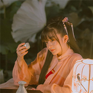 夜色杏粉小依獨(dú)醉酒古風(fēng)頭像，女生古風(fēng)頭像