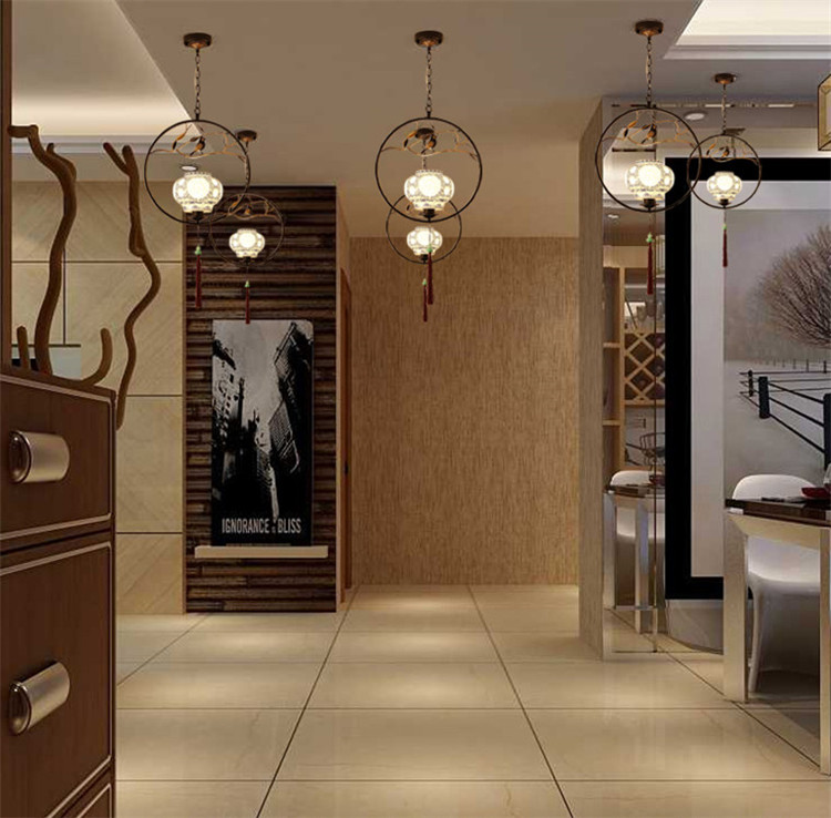 匠心啟航閱讀仿青花瓷禪意禪意創(chuàng)意小鳥吊燈