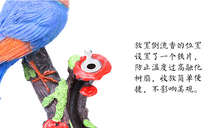 煙倒流香爐個性紅藍雀香薰爐