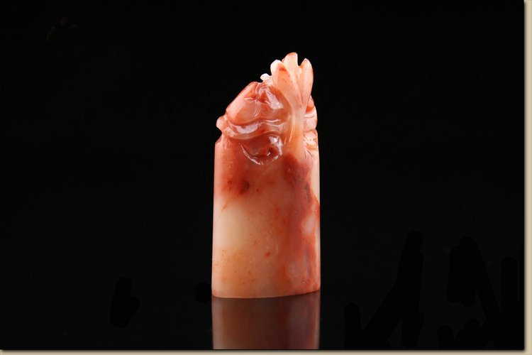 匠心啟航閱讀壽山石芙蓉凍荷花印章