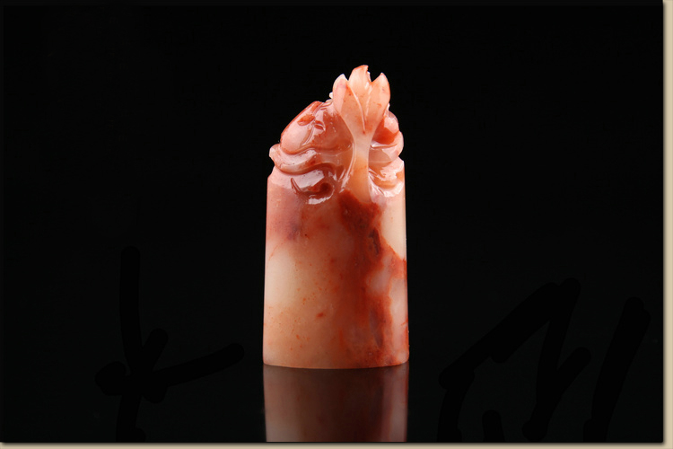 匠心啟航閱讀壽山石芙蓉凍荷花印章