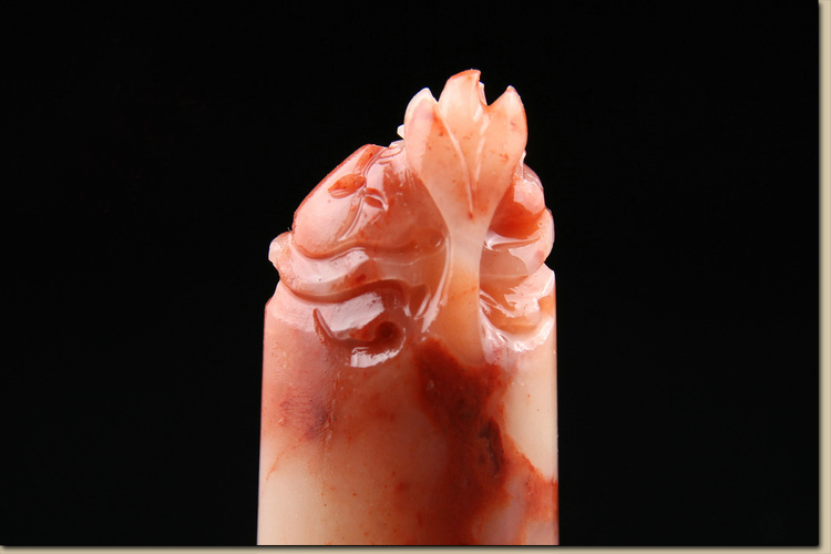 匠心啟航閱讀壽山石芙蓉凍荷花印章