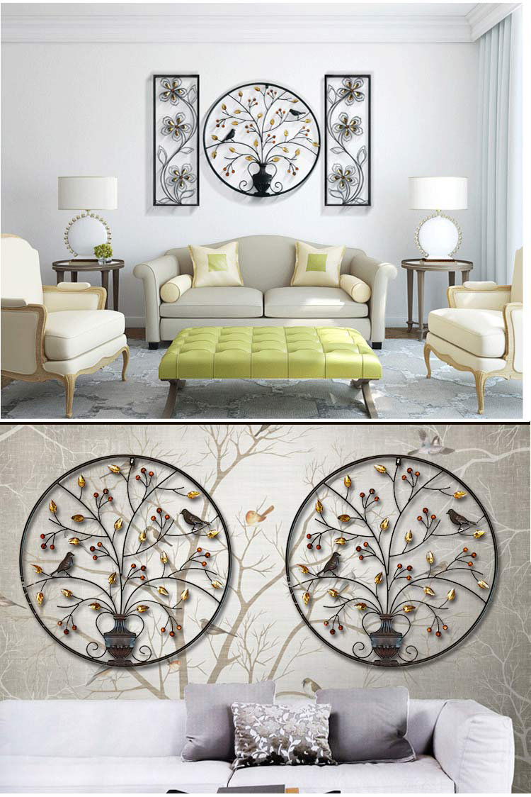 復古鐵藝發(fā)財樹墻面裝飾品壁飾