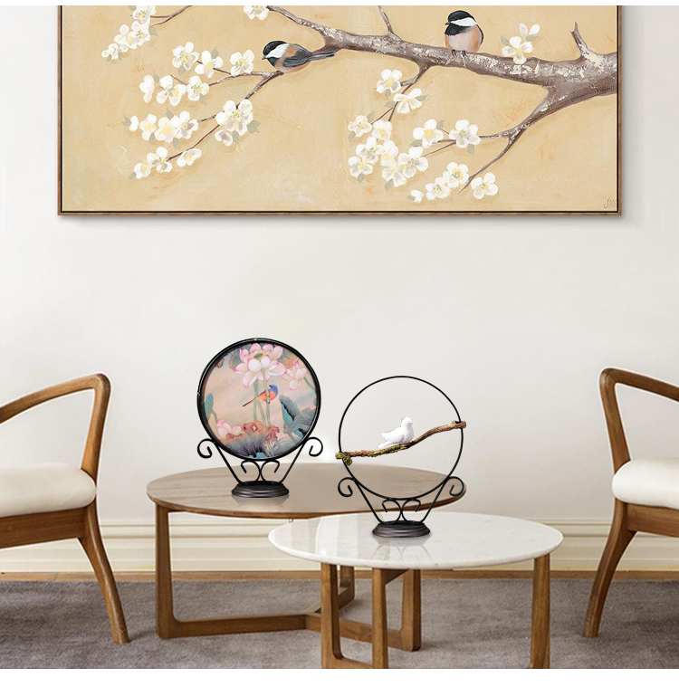 寓意招財(cái)?shù)慕承膯⒑介喿x禪意鐵藝工藝品擺件