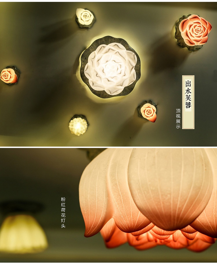 匠心啟航閱讀蓮花荷花吸頂燈