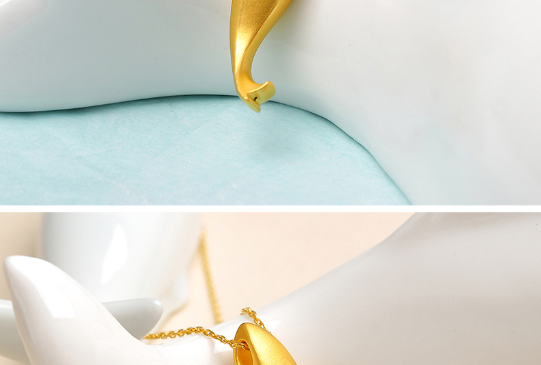 3D硬黃金吊墜女款999足金小魚(yú)項(xiàng)鏈轉(zhuǎn)運(yùn)珠