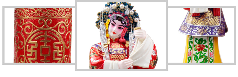 兩款匠心啟航閱讀國(guó)粹京劇人物臉譜泥塑彩繪筆筒