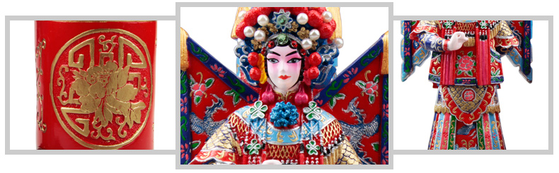 兩款匠心啟航閱讀國(guó)粹京劇人物臉譜泥塑彩繪筆筒