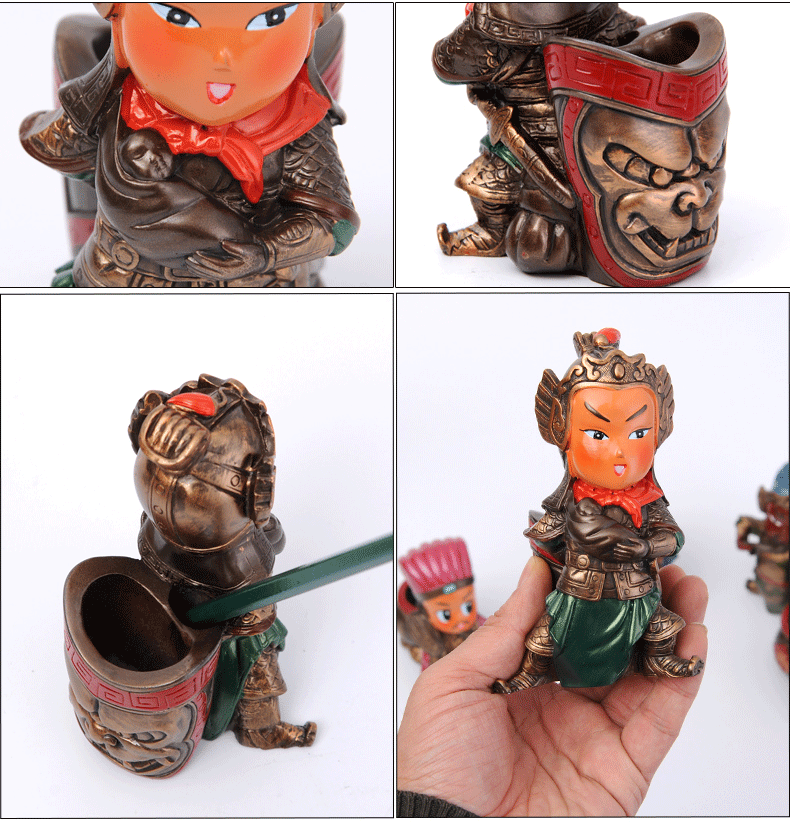 匠心啟航閱讀特色三國(guó)人物公仔創(chuàng)意筆筒