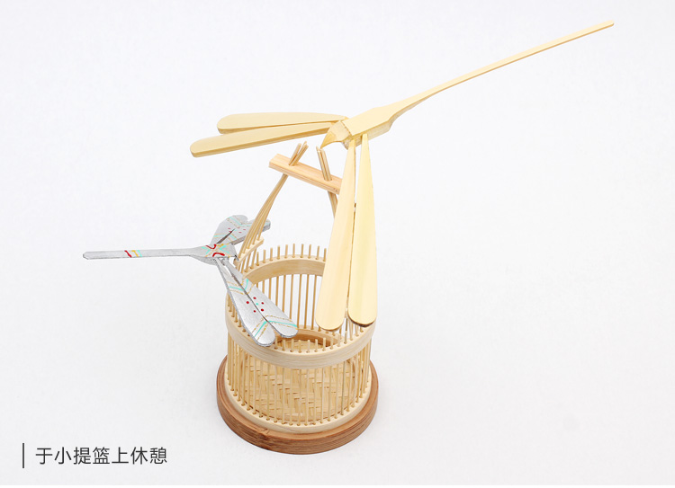 匠心啟航閱讀純手工竹制品平衡竹蜻蜓筆筒