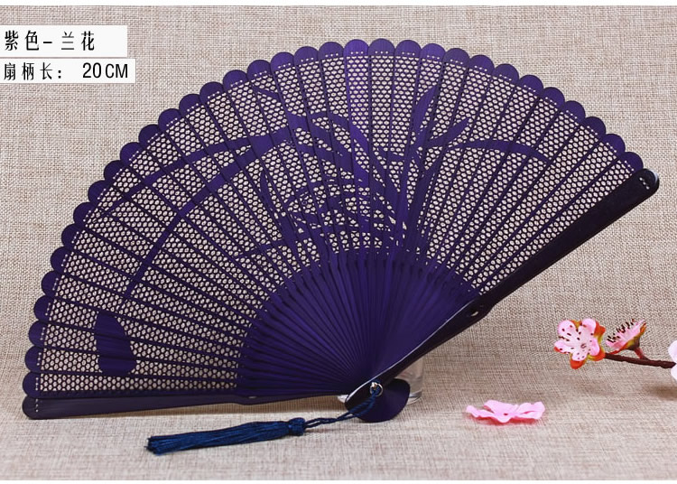 匠心啟航閱讀復(fù)古迷你全竹高檔扇子鏤空