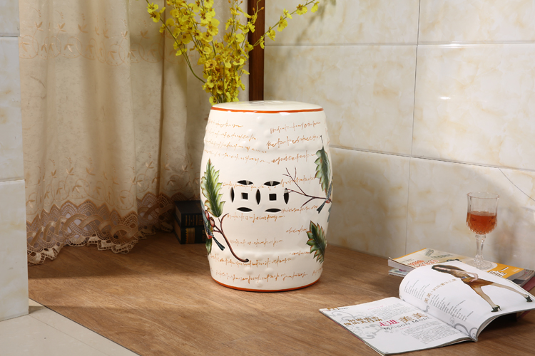 匠心啟航閱讀新中式陶瓷凳子鼓凳鼓墩美式