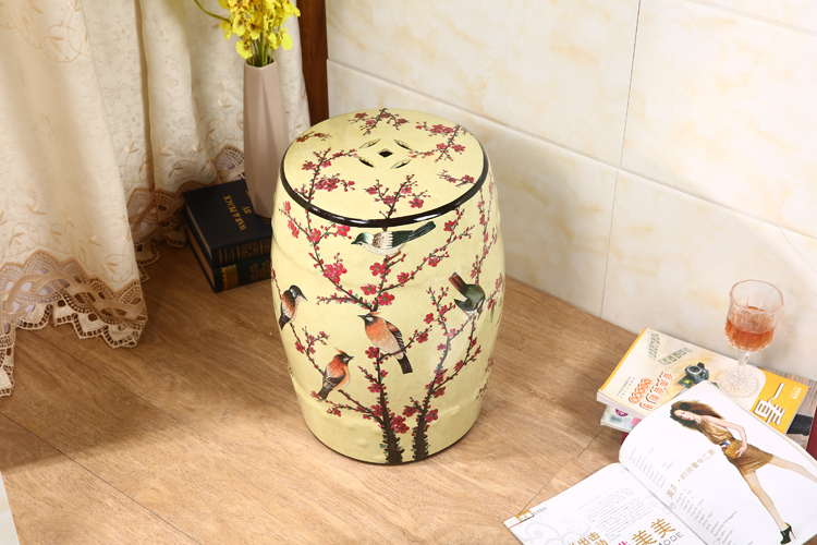 匠心啟航閱讀新中式陶瓷凳子鼓凳鼓墩美式
