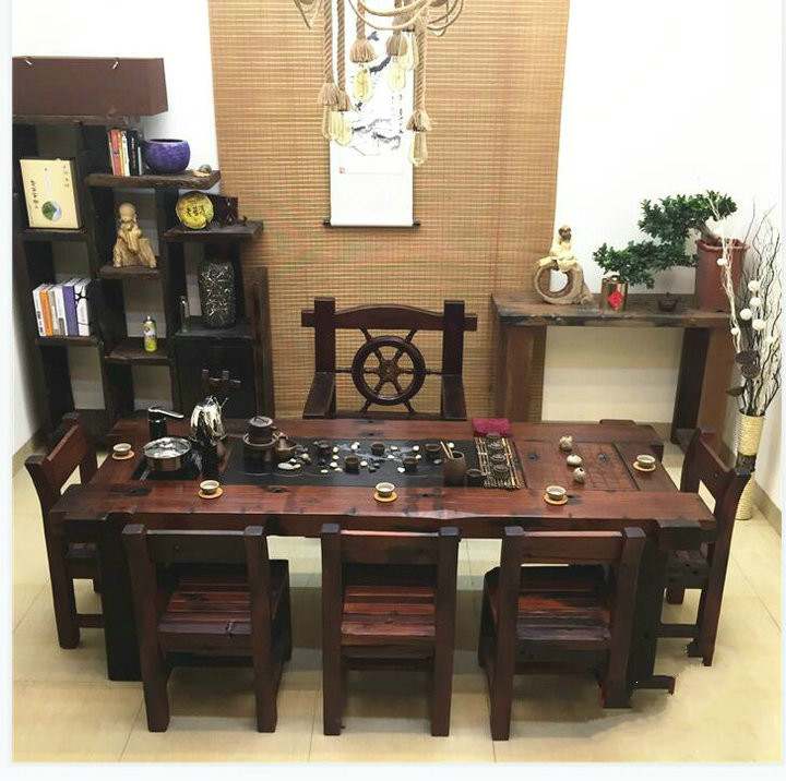 簡潔大氣中式茶桌，匠心啟航閱讀簡約精致實(shí)用茶桌