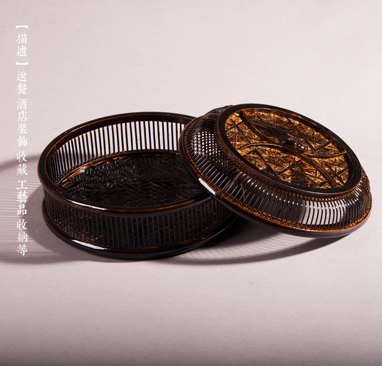 復(fù)古匠心啟航閱讀手提籃子，精致手工竹編餐籃