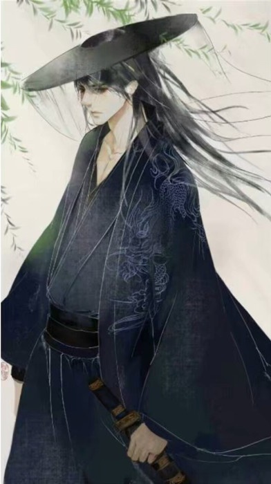 古風唯美插畫，抽象細膩的手繪插畫