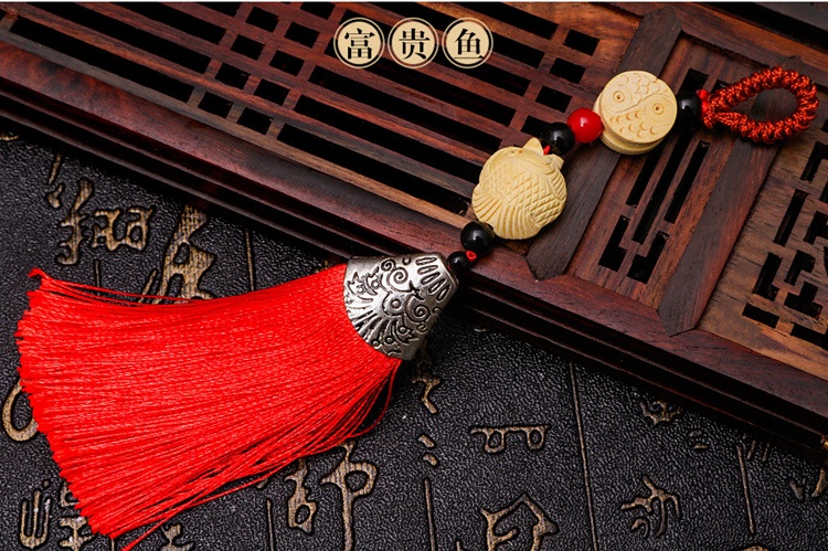 匠心啟航閱讀流蘇木雕，年年有余細膩木雕