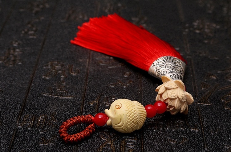 匠心啟航閱讀流蘇木雕，年年有余細膩木雕