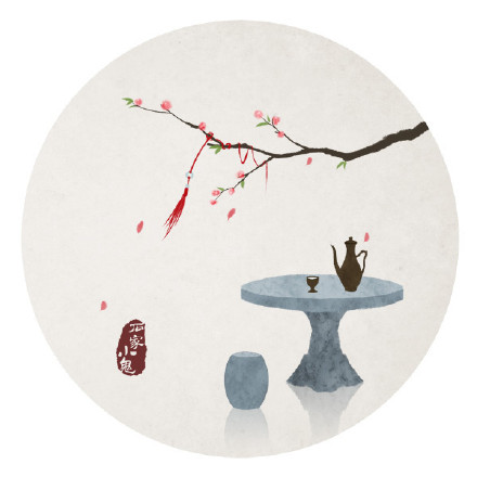 新春寓景插畫，匠心啟航閱讀手繪插畫