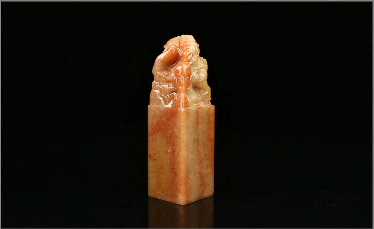 龍戲珠壽山石印章，獨具匠心印章圖片